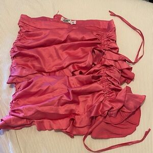 Tiger Mist Vibrant Pink Satin Skirt
